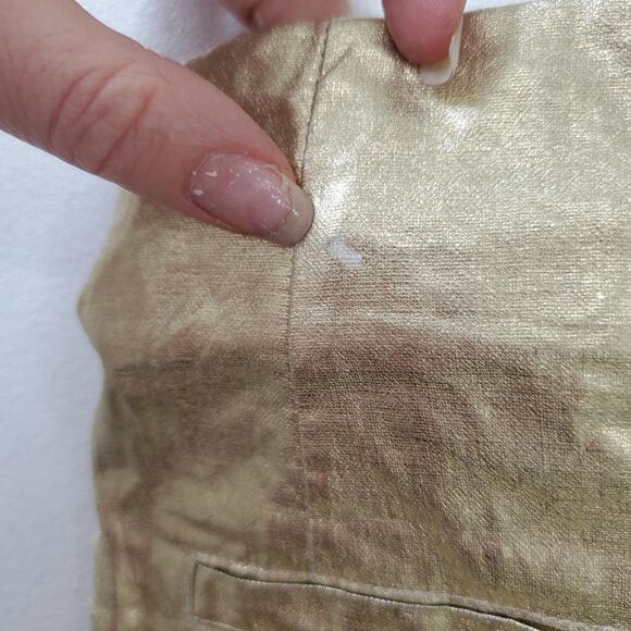 Lanhtropy Culotte Pants Metallic Gold - Picture 10 of 11